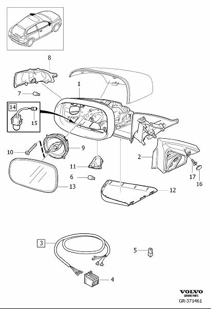 2016 Volvo XC90 Lens. Mirrors, Door, Rearview - 31217839 | DARCARS ...