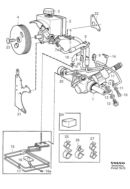 1975 Volvo Power Steering Reservoir. REPAIR KIT - 271732 | DARCARS